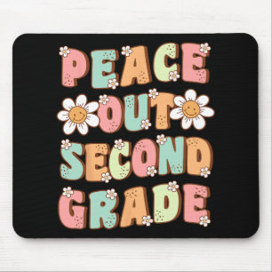 Out Second Grade Cute Groovy Last Day Of 2nd Grade Mouse Pad