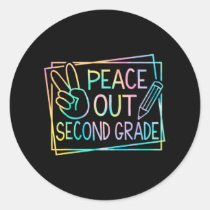 Out Second Grade Last Day Of School Summer Break 1 Classic Round Sticker