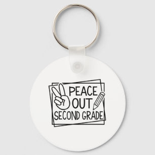 Out Second Grade Last Day Of School Summer Break Key Ring