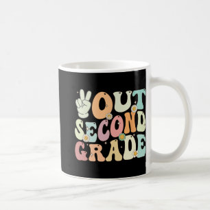 Out Second Grade Retro Groovy Last Day Of School 2 Coffee Mug