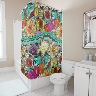 out there garden nightshade shower curtain