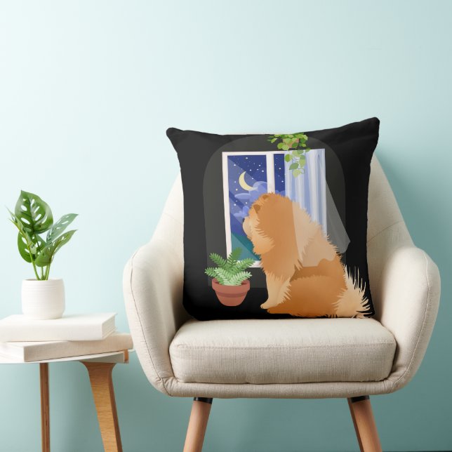  OUT THERE SOMEWHERE  Chow throw pillow (Chair)