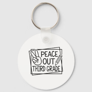 Out Third Grade Last Day Of School Summer Break Key Ring