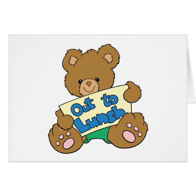 Out to Lunch Teddy Bear (Front Horizontal)