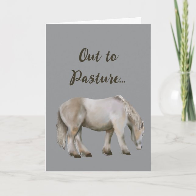 Out to Pasture Retirement Card (Front)