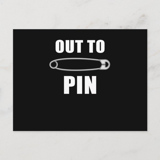 Out To Pin Wrestling Pun Pinfall Knockout Postcard (Front)