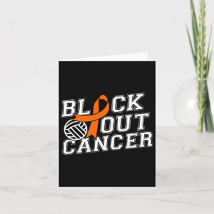 Out Volleyball Leukaemia Cancer Awareness Ribbon Card