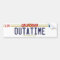 OUTATIME License Plate Bumper Sticker