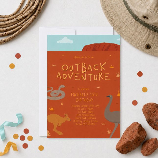 Outback Adventure Birthday Invitation (Creator Uploaded)
