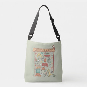 Outback Camp Australian Animals Camping Crossbody Bag