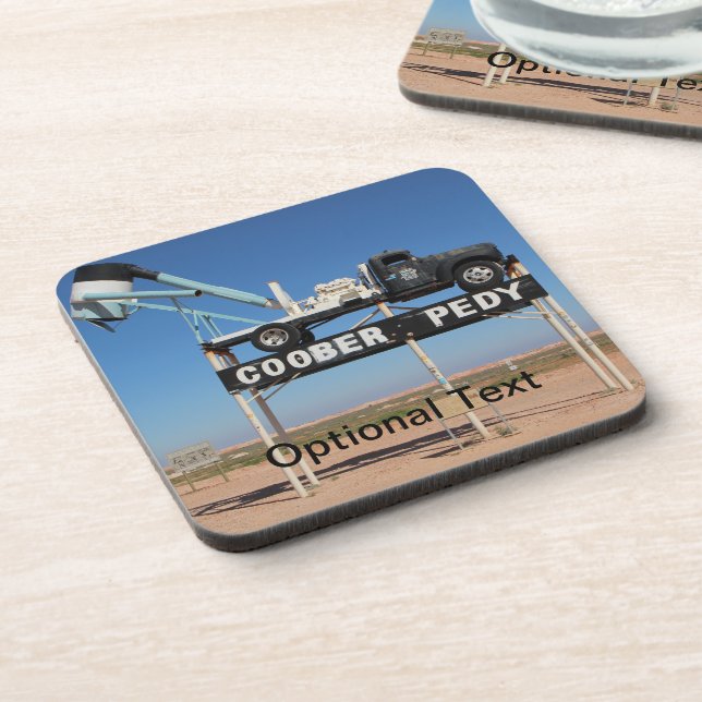 Outback Coober Pedy Customised Souvenir Coaster (Left Side)