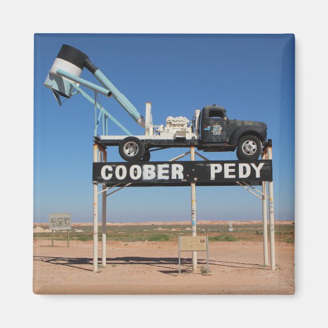 Outback Coober Pedy Customised Souvenir Magnet (Front)