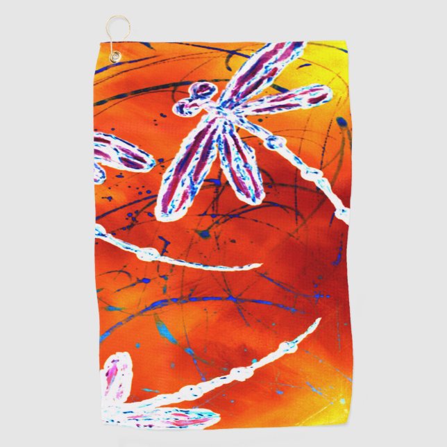Outback Dragonfly Dance Golf Towel (Front)