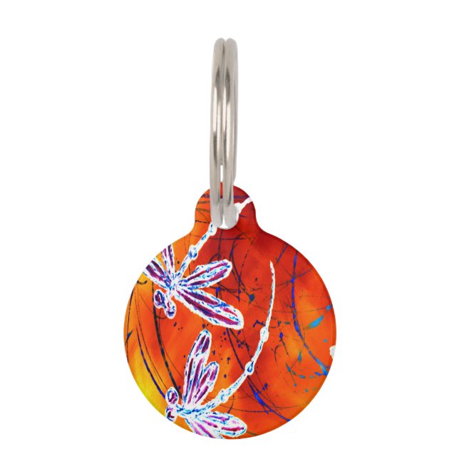 Outback Dragonfly Dance Pet Tag (Front)