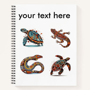 Outback Earth Spirits, aboriginal art Notebook