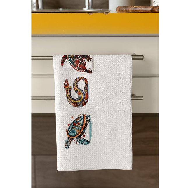  Outback Earth Spirits, aboriginal art Tea Towel (Creator Uploaded)
