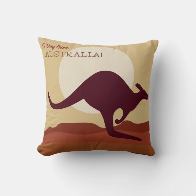 Outback kangaroo cushion (Front)