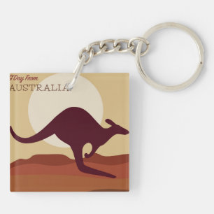 Outback kangaroo key ring