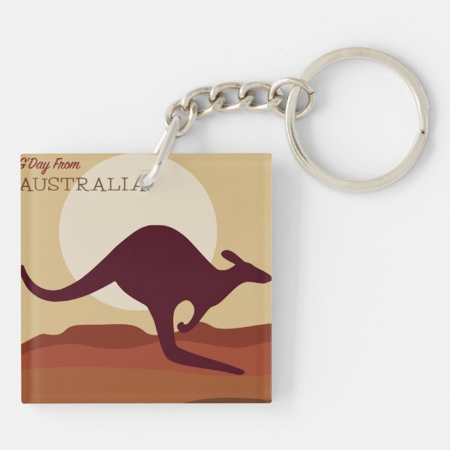 Outback kangaroo key ring (Back)