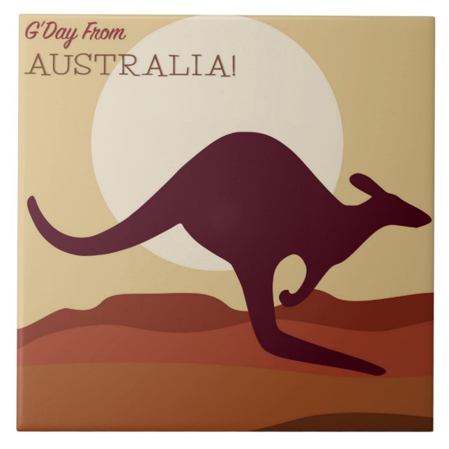 Outback kangaroo tile (Front)