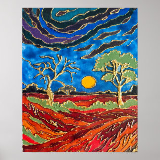 Outback Moonrise – Australian Landscape Art Print