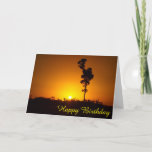 Outback sunset blank birthday card<br><div class="desc">Add a few words or customise this card featuring a beautiful outback sunset to create a unique gift for someone special.</div>