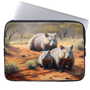 Outback Trio: Wombat Wanderers, Laptop Sleeve