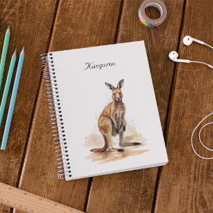 Outback Wanderer: Watercolor Kangaroo custom Planner