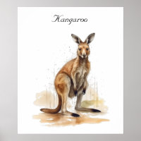 Outback Wanderer: Watercolor Kangaroo custom