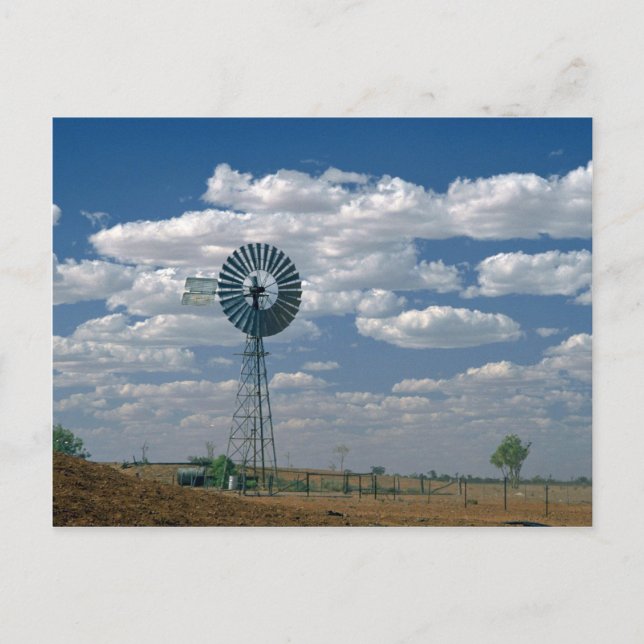 Outback windmill, South Australia Postcard (Front)