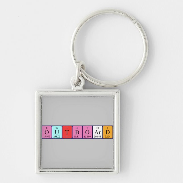 Outboard periodic table keyring (Front)
