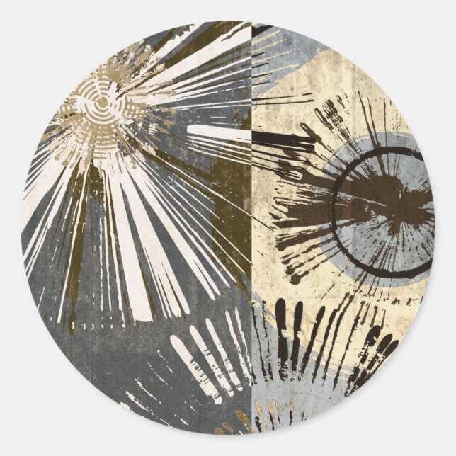 Outburst Tiles I Classic Round Sticker (Front)