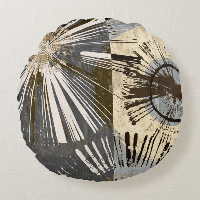 Outburst Tiles I Round Cushion (Front)