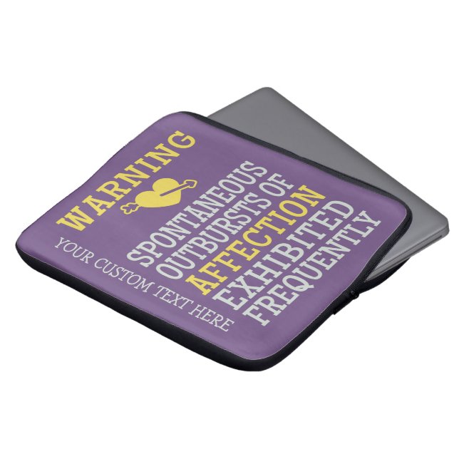 Outbursts of Affection custom laptop sleeves (Front Top)