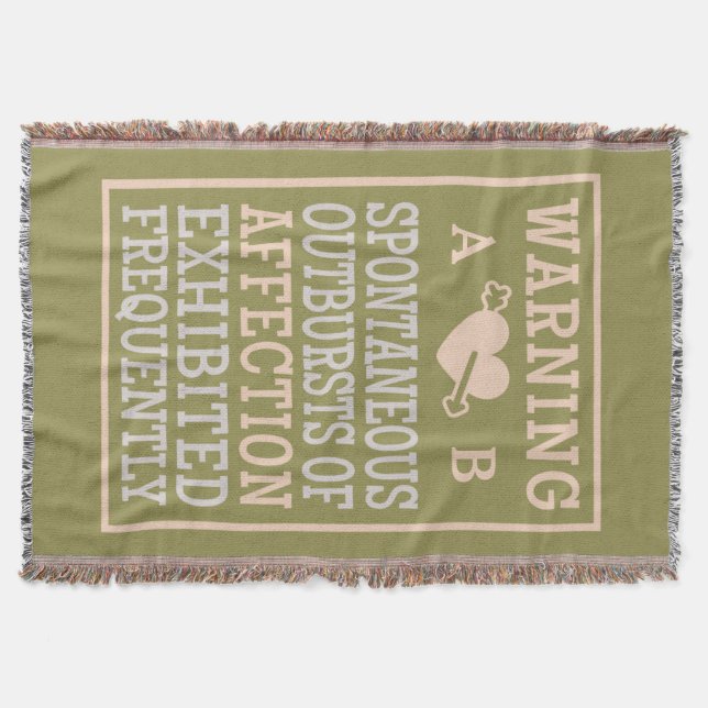 Outbursts of Affection custom monogram blanket (Front)