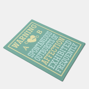 Outbursts of Affection custom monogram door mats