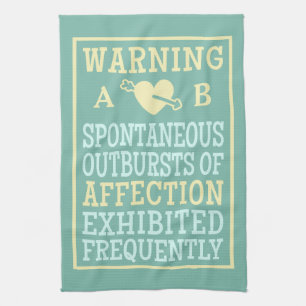 Outbursts of Affection custom monogram hand towel