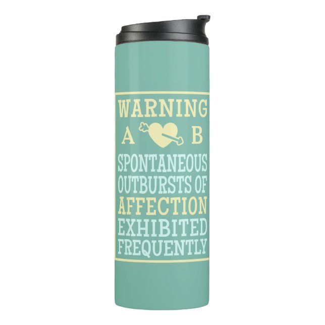 Outbursts of Affection custom monogram tumbler (Rotated Left)