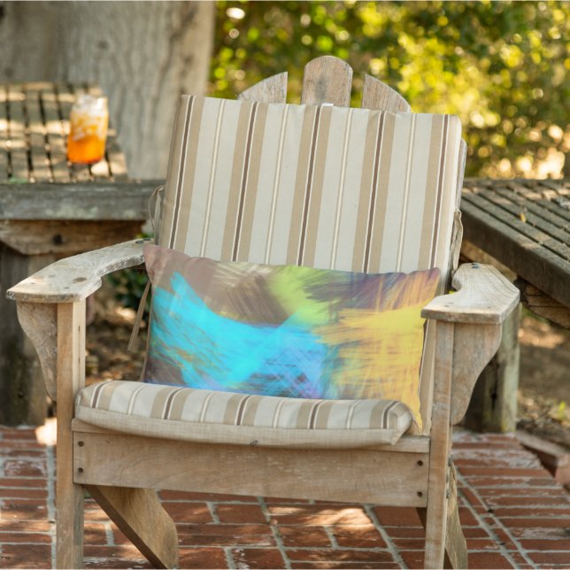 Outdoor Abstract Beach colorway Lumbar Cushion (Chair)