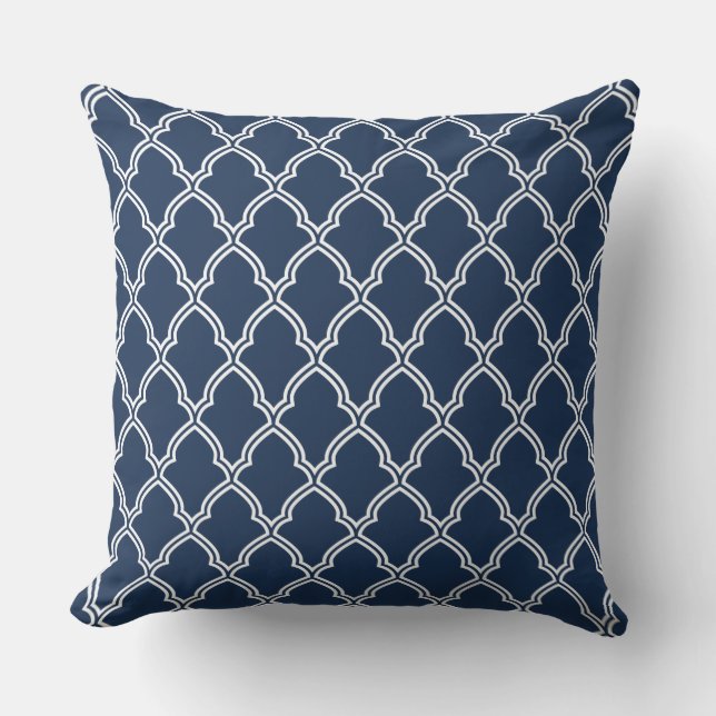 Outdoor Accent Pillow-Moroccan Print Cushion (Front)