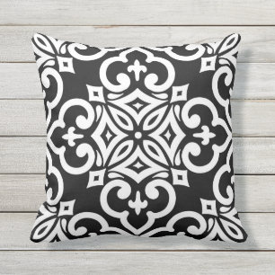 Outdoor Accent Pillow-Moroccan Print Cushion