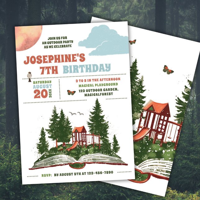 Outdoor Adventure 2 Birthday Party Invitation (Creator Uploaded)