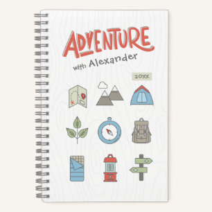 Outdoor Adventure Camping Graphic Kid's Notebook