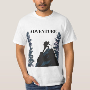 Outdoor Adventure Hiker Silhouette & Motivation T-Shirt