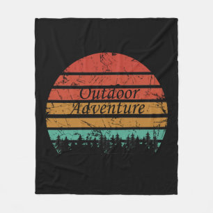 Outdoor adventure hiking lover fleece blanket