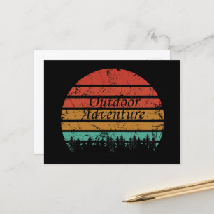 Outdoor adventure hiking lover holiday postcard