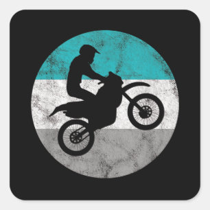 Outdoor Adventure Motorcyclist Square Sticker
