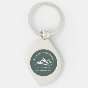 Outdoor Adventure Mountain Bachelor Weekend Key Ring