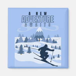  Outdoor Adventure snowboarding Winter  Magnet