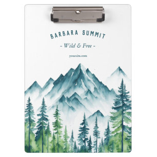 Outdoor Adventure Travel Guide Mountain Pine Clipboard